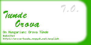 tunde orova business card